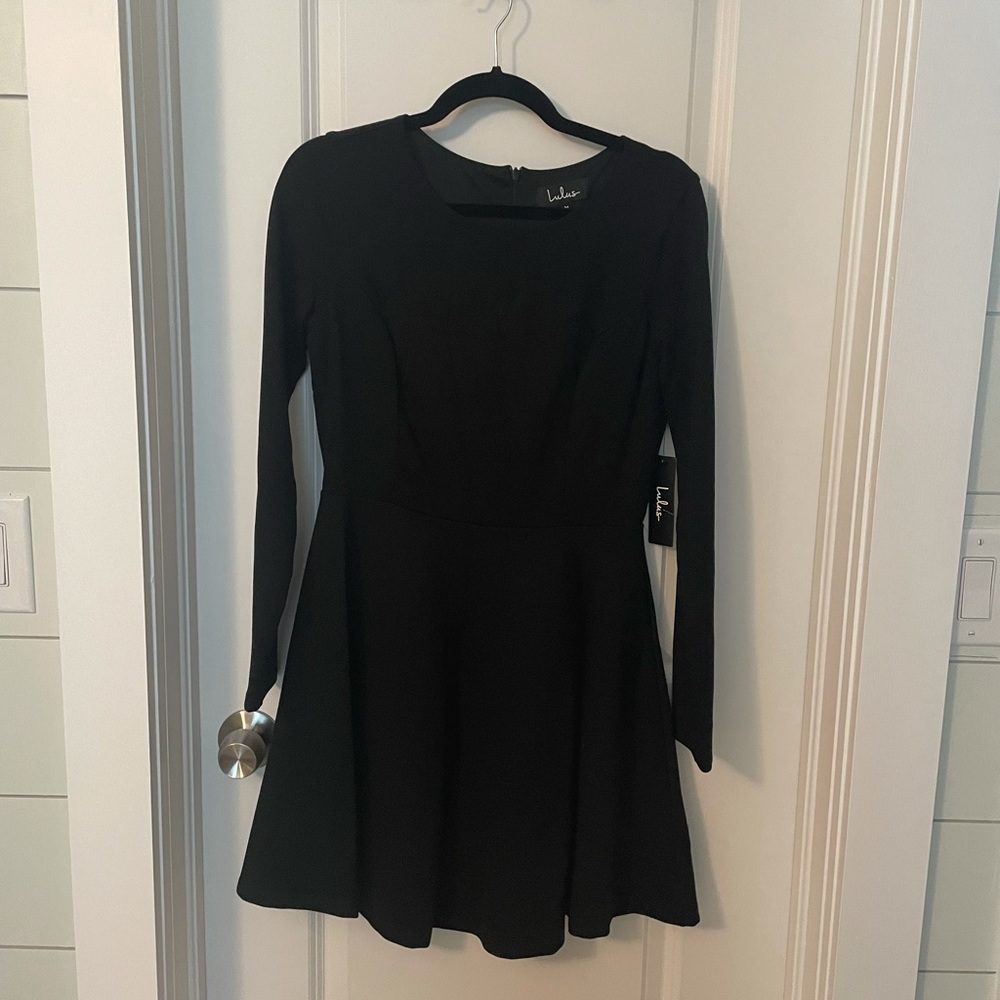 Long sleeve black dress
